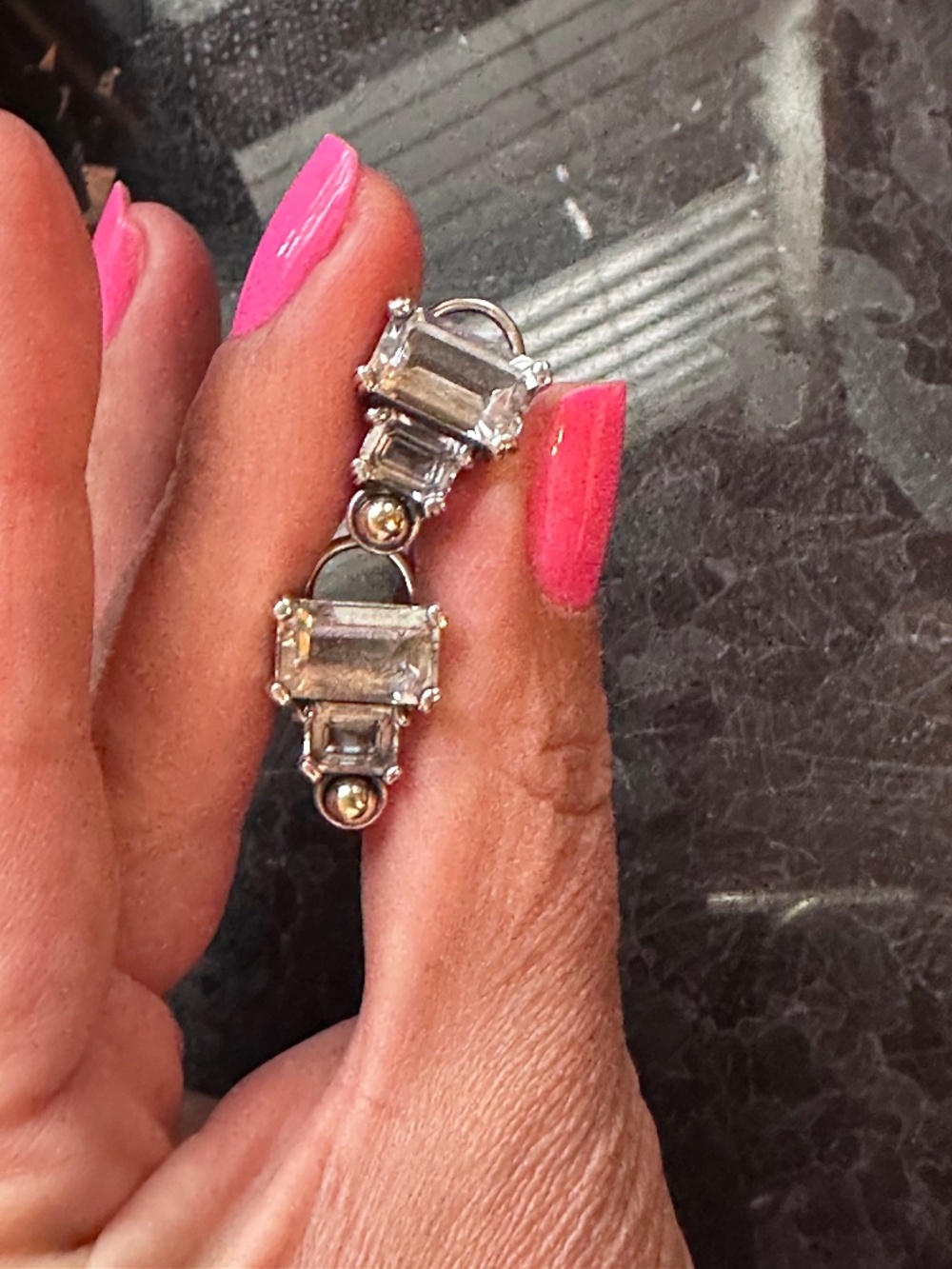 LAGOS CAVIAR WHITE TOPAZ EARRINGS STUNNING